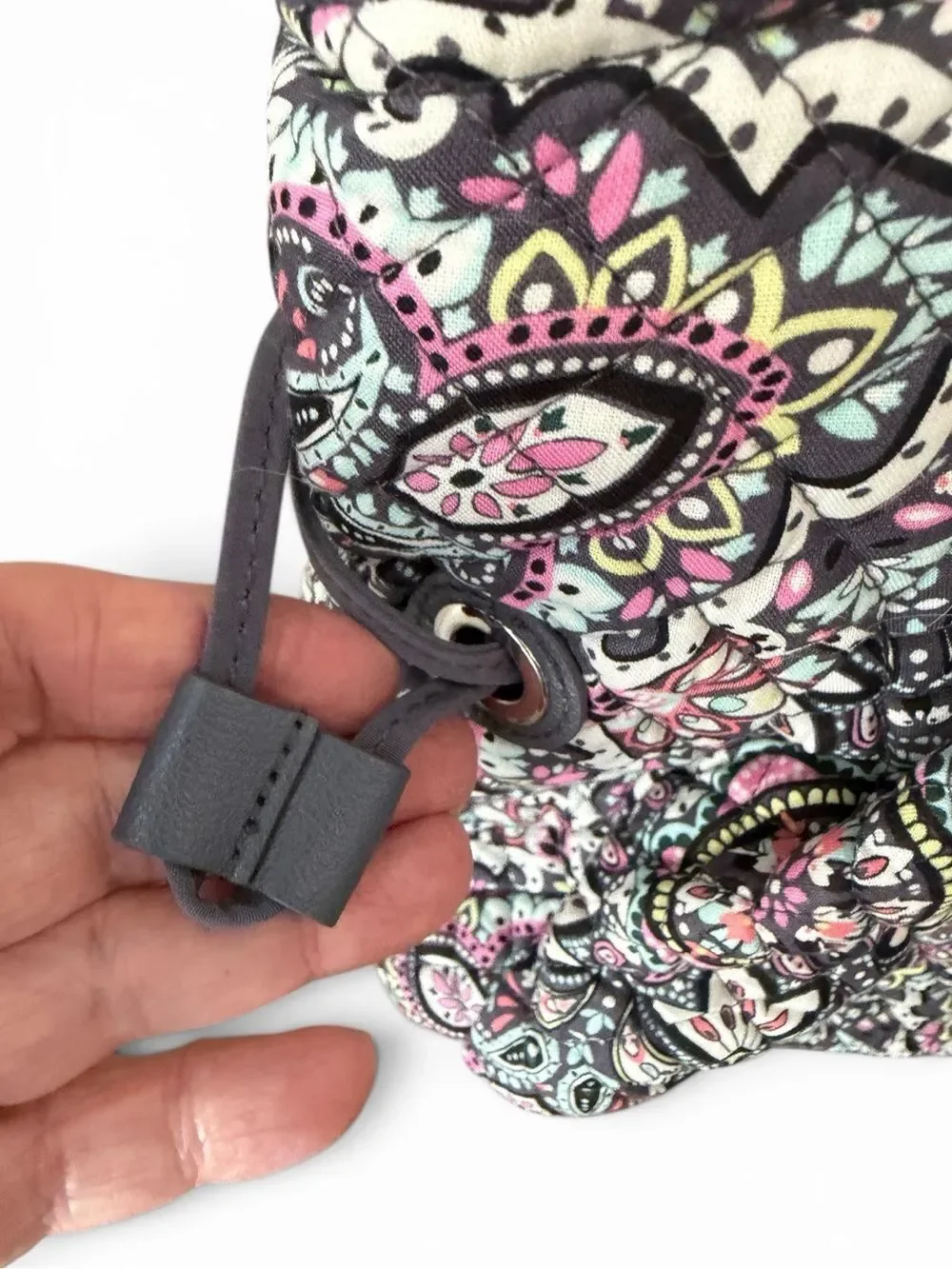 Vera Bradley Black Paisley Quilted Tote “Bonbon Paisley”